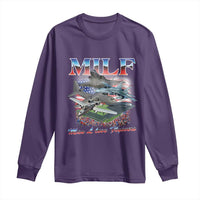 MILF Man I Love Flyovers Meme Long Sleeve Shirt for Aviation Buffs Patriotic Meme Lords - Wonder Print Shop