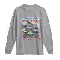 MILF Man I Love Flyovers Meme Long Sleeve Shirt for Aviation Buffs Patriotic Meme Lords - Wonder Print Shop