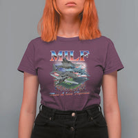 MILF Man I Love Flyovers Meme T Shirt For Women for Aviation Buffs Patriotic Meme Lords - Wonder Print Shop
