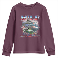 MILF Man I Love Flyovers Meme Youth Sweatshirt for Aviation Buffs Patriotic Meme Lords - Wonder Print Shop
