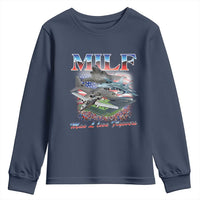 MILF Man I Love Flyovers Meme Youth Sweatshirt for Aviation Buffs Patriotic Meme Lords - Wonder Print Shop