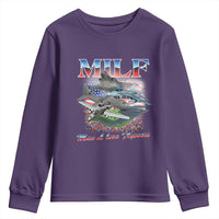 MILF Man I Love Flyovers Meme Youth Sweatshirt for Aviation Buffs Patriotic Meme Lords - Wonder Print Shop