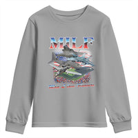 MILF Man I Love Flyovers Meme Youth Sweatshirt for Aviation Buffs Patriotic Meme Lords - Wonder Print Shop