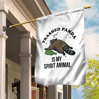 Trashed Panda Is My Spirit Animal Garden Flag Funny Drunk Raccoon Meme for Party People Hot Mess Energy - Wonder Print Shop
