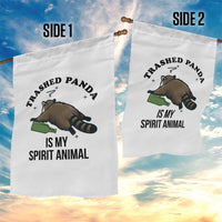 Trashed Panda Is My Spirit Animal Garden Flag Funny Drunk Raccoon Meme for Party People Hot Mess Energy - Wonder Print Shop