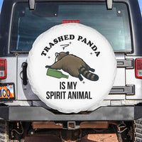 Trashed Panda Is My Spirit Animal Spare Tire Cover Funny Drunk Raccoon Meme for Party People Hot Mess Energy - Wonder Print Shop