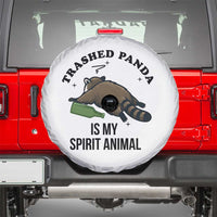 Trashed Panda Is My Spirit Animal Spare Tire Cover Funny Drunk Raccoon Meme for Party People Hot Mess Energy - Wonder Print Shop