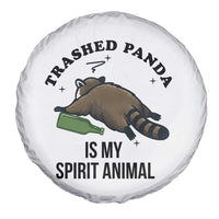 Trashed Panda Is My Spirit Animal Spare Tire Cover Funny Drunk Raccoon Meme for Party People Hot Mess Energy - Wonder Print Shop