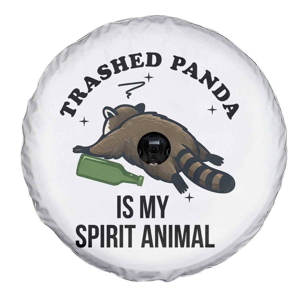 Trashed Panda Is My Spirit Animal Spare Tire Cover Funny Drunk Raccoon Meme for Party People Hot Mess Energy - Wonder Print Shop