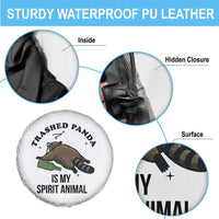 Trashed Panda Is My Spirit Animal Spare Tire Cover Funny Drunk Raccoon Meme for Party People Hot Mess Energy - Wonder Print Shop