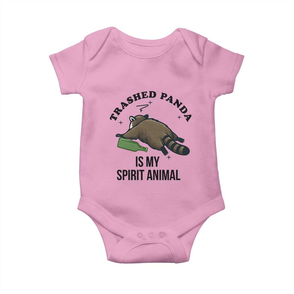 Trashed Panda Is My Spirit Animal Baby Onesie Funny Drunk Raccoon Meme for Party People Hot Mess Energy - Wonder Print Shop