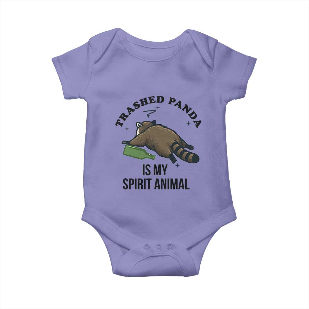 Trashed Panda Is My Spirit Animal Baby Onesie Funny Drunk Raccoon Meme for Party People Hot Mess Energy - Wonder Print Shop
