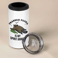 Trashed Panda Is My Spirit Animal 4 in 1 Can Cooler Tumbler Funny Drunk Raccoon Meme for Party People Hot Mess Energy - Wonder Print Shop