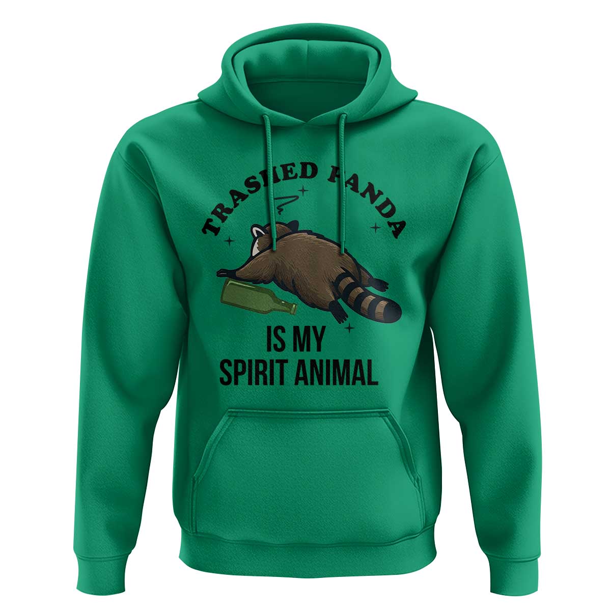 Trashed Panda Is My Spirit Animal Hoodie Funny Drunk Raccoon Meme for Party People Hot Mess Energy - Wonder Print Shop