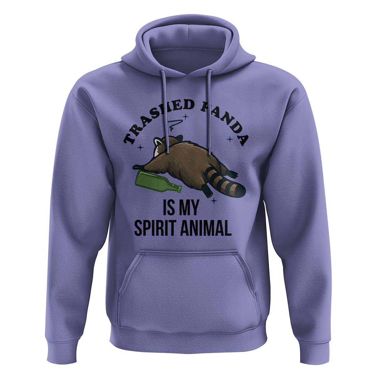Trashed Panda Is My Spirit Animal Hoodie Funny Drunk Raccoon Meme for Party People Hot Mess Energy - Wonder Print Shop