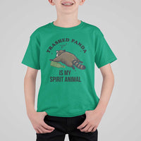 Trashed Panda Is My Spirit Animal T Shirt For Kid Funny Drunk Raccoon Meme for Party People Hot Mess Energy - Wonder Print Shop