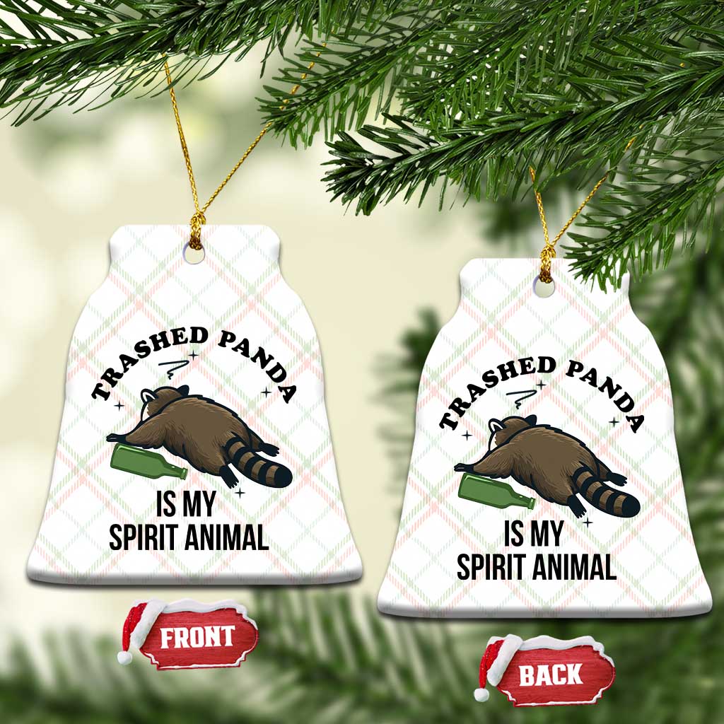 Trashed Panda Is My Spirit Animal Ceramic Ornament Funny Drunk Raccoon Meme for Party People Hot Mess Energy - Wonder Print Shop
