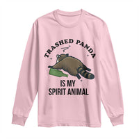 Trashed Panda Is My Spirit Animal Long Sleeve Shirt Funny Drunk Raccoon Meme for Party People Hot Mess Energy - Wonder Print Shop
