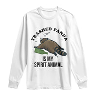 Trashed Panda Is My Spirit Animal Long Sleeve Shirt Funny Drunk Raccoon Meme for Party People Hot Mess Energy - Wonder Print Shop