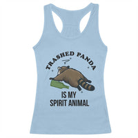 Trashed Panda Is My Spirit Animal Racerback Tank Top Funny Drunk Raccoon Meme for Party People Hot Mess Energy - Wonder Print Shop