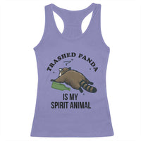 Trashed Panda Is My Spirit Animal Racerback Tank Top Funny Drunk Raccoon Meme for Party People Hot Mess Energy - Wonder Print Shop