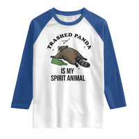 Trashed Panda Is My Spirit Animal Raglan Shirt Funny Drunk Raccoon Meme for Party People Hot Mess Energy - Wonder Print Shop