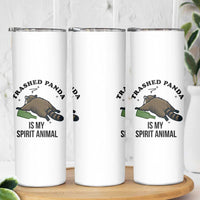 Trashed Panda Is My Spirit Animal Skinny Tumbler Funny Drunk Raccoon Meme for Party People Hot Mess Energy - Wonder Print Shop
