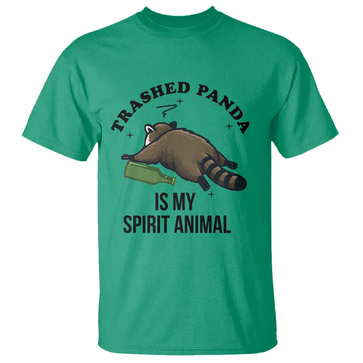 Trashed Panda Is My Spirit Animal T Shirt Funny Drunk Raccoon Meme for Party People Hot Mess Energy - Wonder Print Shop