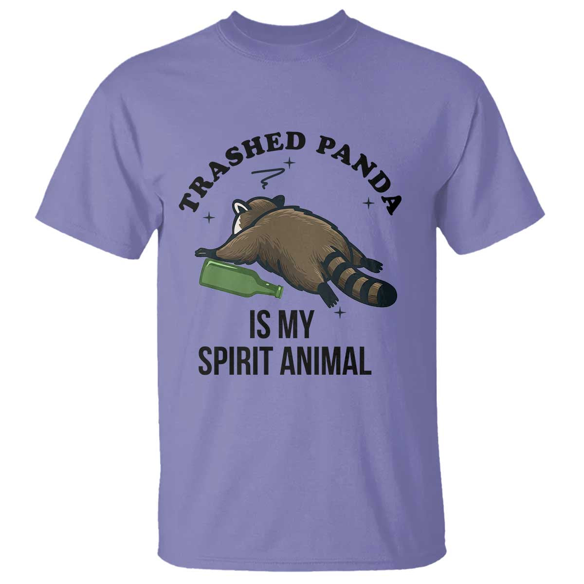 Trashed Panda Is My Spirit Animal T Shirt Funny Drunk Raccoon Meme for Party People Hot Mess Energy - Wonder Print Shop