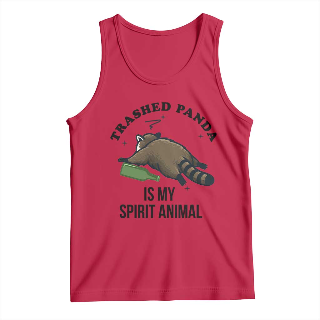 Trashed Panda Is My Spirit Animal Tank Top Funny Drunk Raccoon Meme for Party People Hot Mess Energy - Wonder Print Shop