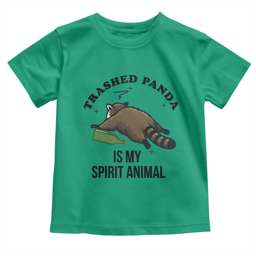 Trashed Panda Is My Spirit Animal Toddler T Shirt Funny Drunk Raccoon Meme for Party People Hot Mess Energy - Wonder Print Shop