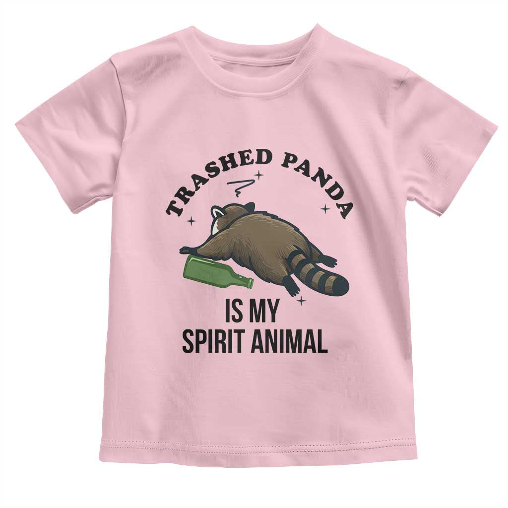 Trashed Panda Is My Spirit Animal Toddler T Shirt Funny Drunk Raccoon Meme for Party People Hot Mess Energy - Wonder Print Shop