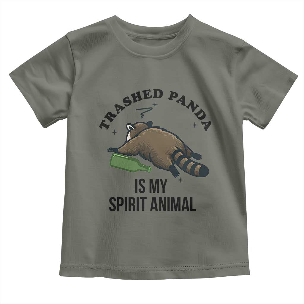 Trashed Panda Is My Spirit Animal Toddler T Shirt Funny Drunk Raccoon Meme for Party People Hot Mess Energy - Wonder Print Shop