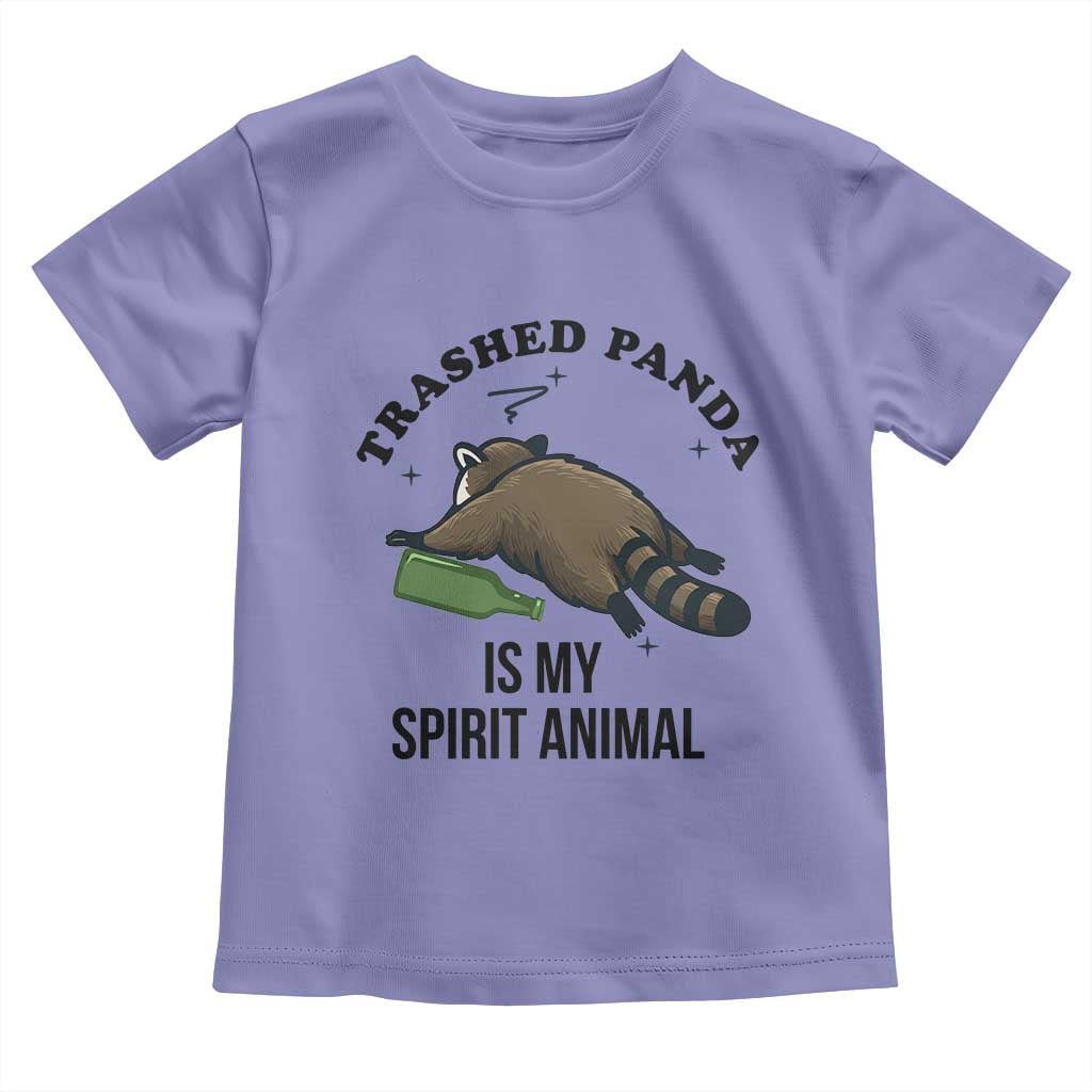 Trashed Panda Is My Spirit Animal Toddler T Shirt Funny Drunk Raccoon Meme for Party People Hot Mess Energy - Wonder Print Shop