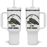 Trashed Panda Is My Spirit Animal Tumbler With Handle Funny Drunk Raccoon Meme for Party People Hot Mess Energy - Wonder Print Shop