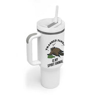 Trashed Panda Is My Spirit Animal Tumbler With Handle Funny Drunk Raccoon Meme for Party People Hot Mess Energy - Wonder Print Shop