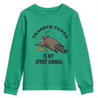 Trashed Panda Is My Spirit Animal Youth Sweatshirt Funny Drunk Raccoon Meme for Party People Hot Mess Energy - Wonder Print Shop