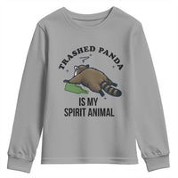 Trashed Panda Is My Spirit Animal Youth Sweatshirt Funny Drunk Raccoon Meme for Party People Hot Mess Energy - Wonder Print Shop