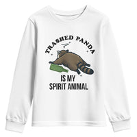 Trashed Panda Is My Spirit Animal Youth Sweatshirt Funny Drunk Raccoon Meme for Party People Hot Mess Energy - Wonder Print Shop