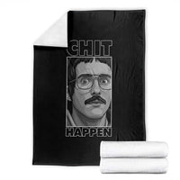 Chit Happens Meme Throw Blanket Funny Weird Guy Meme Unhinged Humor Energy - Wonder Print Shop