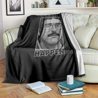 Chit Happens Meme Throw Blanket Funny Weird Guy Meme Unhinged Humor Energy - Wonder Print Shop