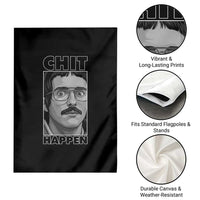 Chit Happens Meme Garden Flag Funny Weird Guy Meme Unhinged Humor Energy - Wonder Print Shop