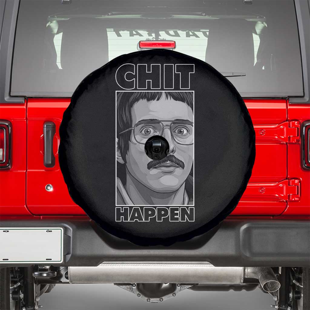 Chit Happens Meme Spare Tire Cover Funny Weird Guy Meme Unhinged Humor Energy - Wonder Print Shop