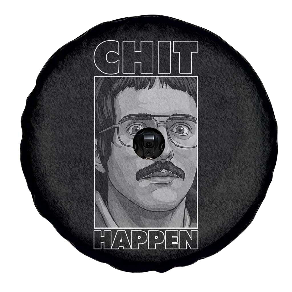 Chit Happens Meme Spare Tire Cover Funny Weird Guy Meme Unhinged Humor Energy - Wonder Print Shop