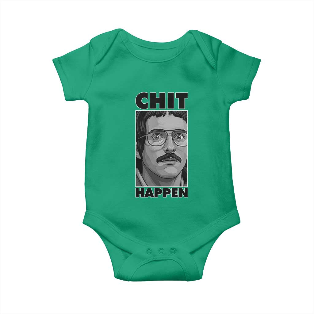 Chit Happens Meme Baby Onesie Funny Weird Guy Meme Unhinged Humor Energy - Wonder Print Shop