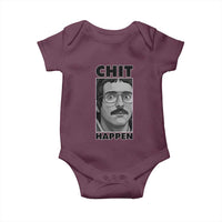 Chit Happens Meme Baby Onesie Funny Weird Guy Meme Unhinged Humor Energy - Wonder Print Shop