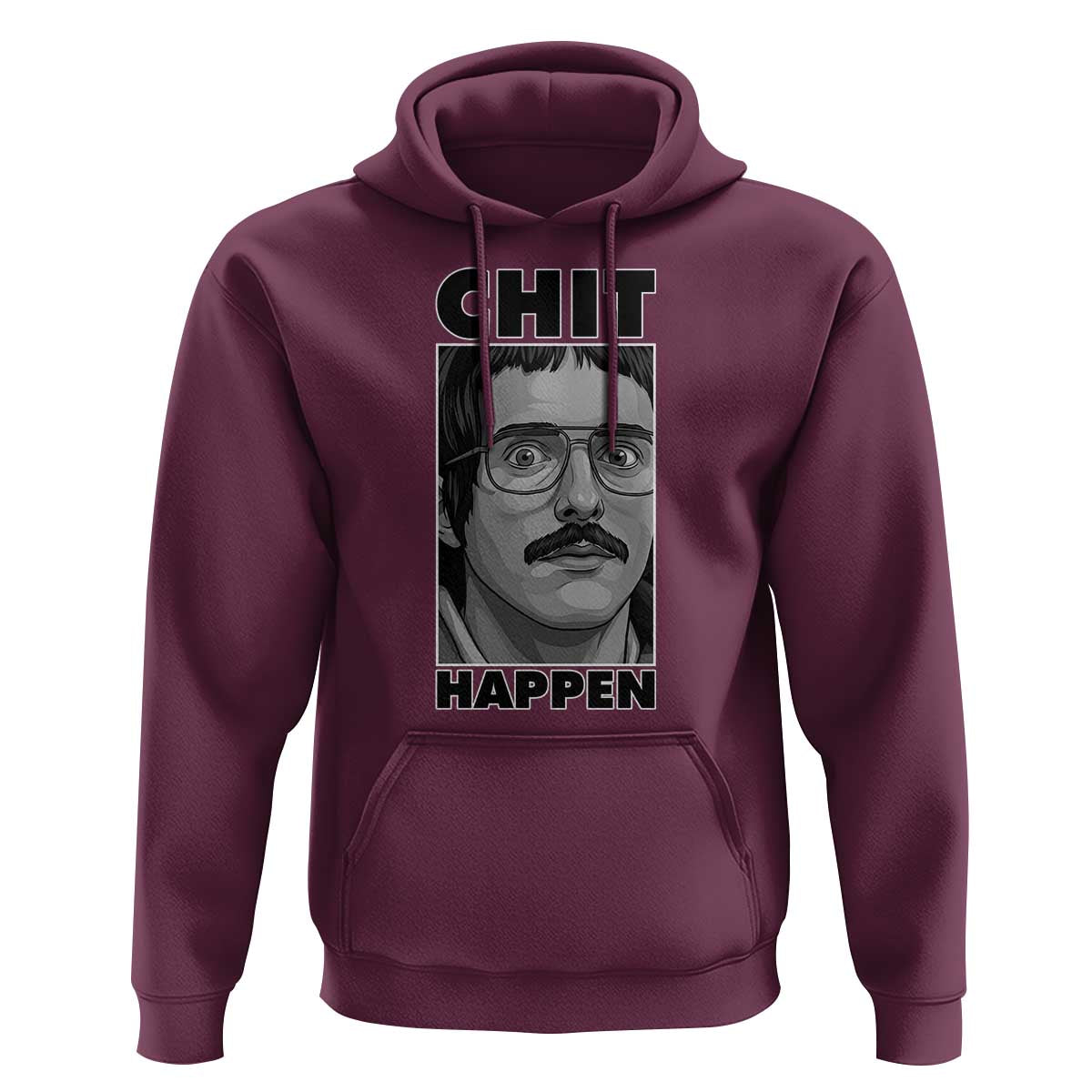 Chit Happens Meme Hoodie Funny Weird Guy Meme Unhinged Humor Energy - Wonder Print Shop