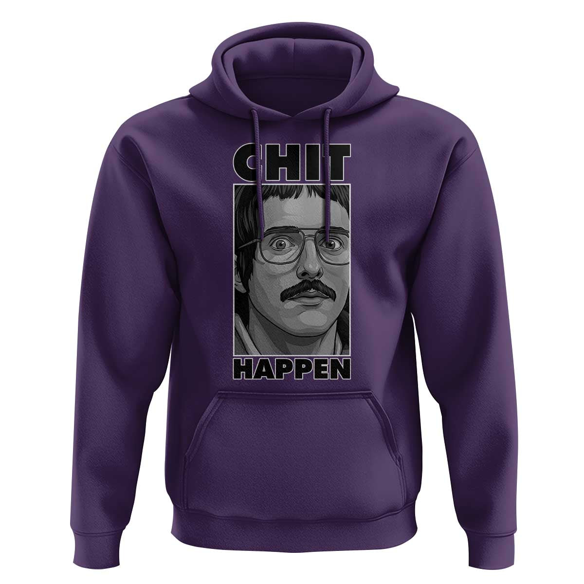 Chit Happens Meme Hoodie Funny Weird Guy Meme Unhinged Humor Energy - Wonder Print Shop