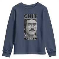 Chit Happens Meme Youth Sweatshirt Funny Weird Guy Meme Unhinged Humor Energy - Wonder Print Shop