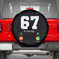 67 Is Calling Meme Spare Tire Cover Funny Six Seven Phone Call Screen - Wonder Print Shop